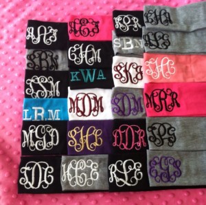 Monogrammed Headbands