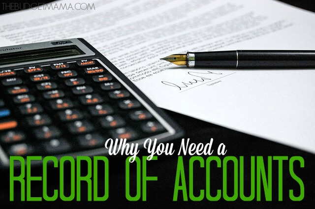 Why You Need a Record of Accounts