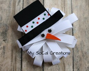 Snowman Ribbon Sculpture Hair