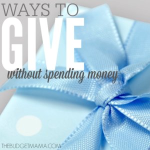 Ways to Give Without Spending Money SQ