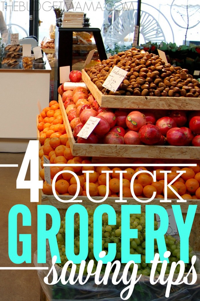 These four quick grocery saving tips will help you slash your grocery budget and help you keep your sanity!
