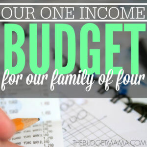 Our 2015 One Income Budget for Family of Four SQ