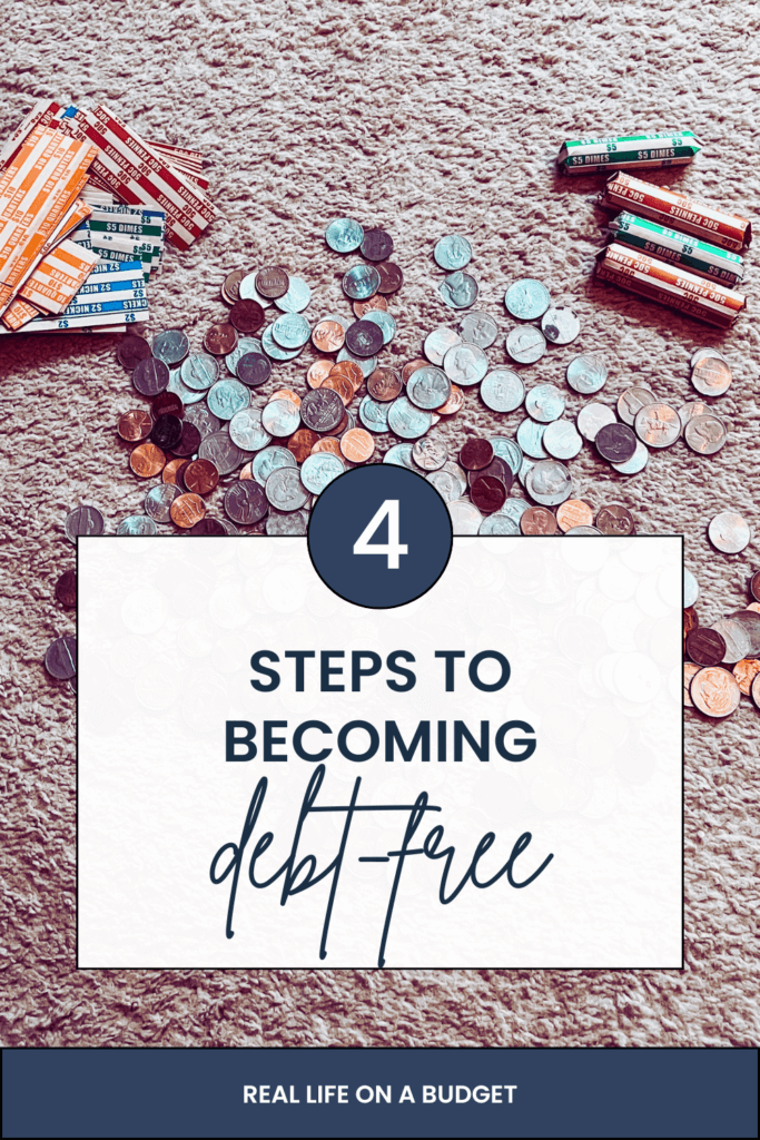 These four steps will help make the debt free journey easier and will help you pay off debt. Try one of these steps to become debt free.