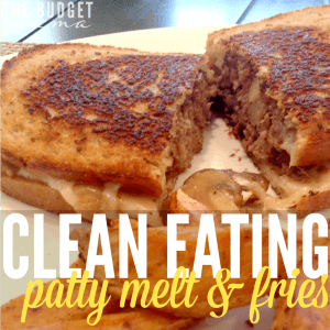Looking for an easy and delicious recipe for lunch or for dinner? This clean eating patty melt and fries recipe is sure to please! 