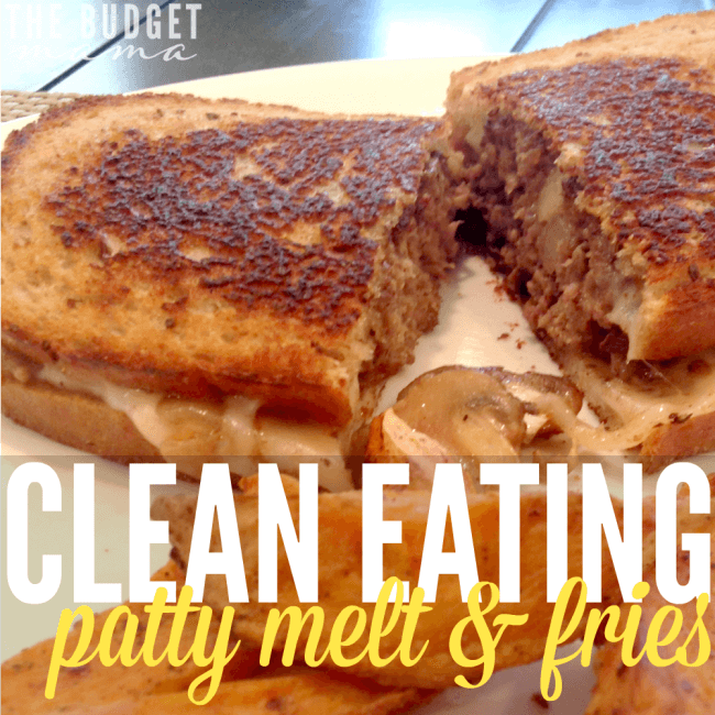 Looking for an easy and delicious recipe for lunch or for dinner? This clean eating patty melt and fries recipe is sure to please!