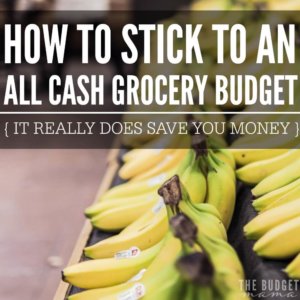 How to stick to an all cash grocery budget - it's not easy only spending cash at the grocery store, but it's an amazing way to get your family's budget under control. This post makes figuring out how to stick to your all cash grocery budget easier and doable. 