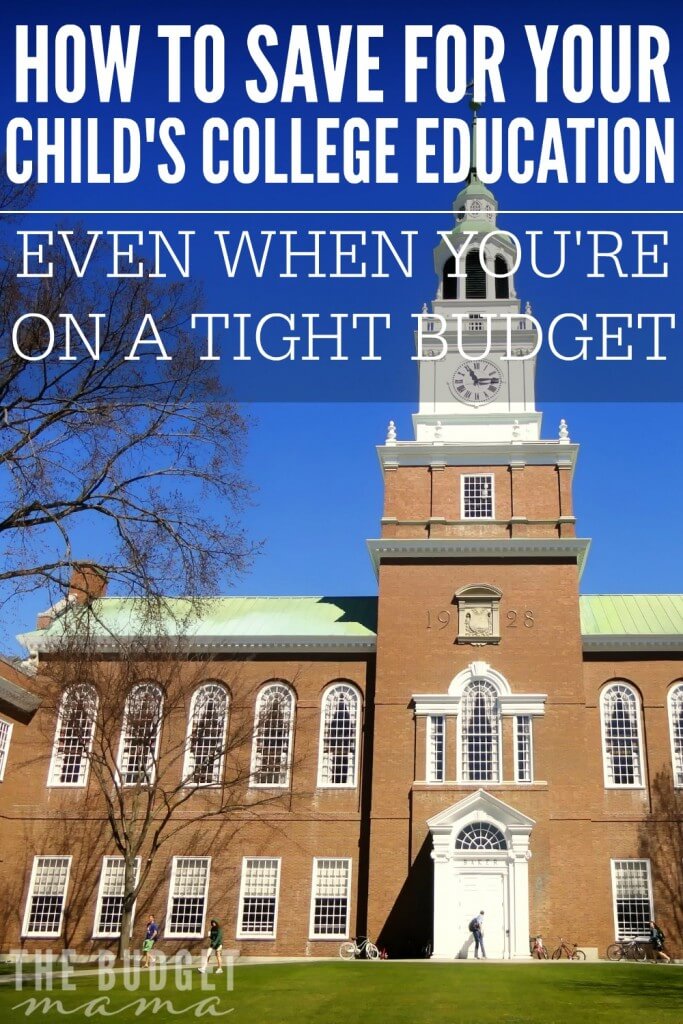 How to save for your child's college education when you're on a tight budget? This isn't always an easy question to answer but it may be easier than you think to save the money to send your child off to college! 