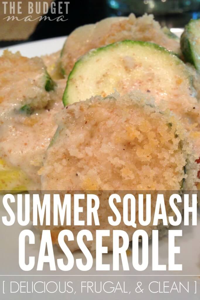 This summer squash casserole recipe is part of a clean eating diet, but is super cheap - especially if you have a garden! Use up your harvest and make this delicious main or side dish!