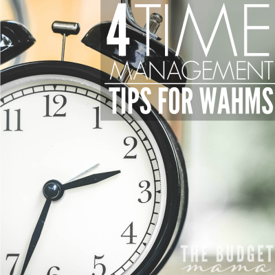 These four time management tips for work at home moms will help you keep yourself sane all while maintaining your business and home...while chasing wild kids. 