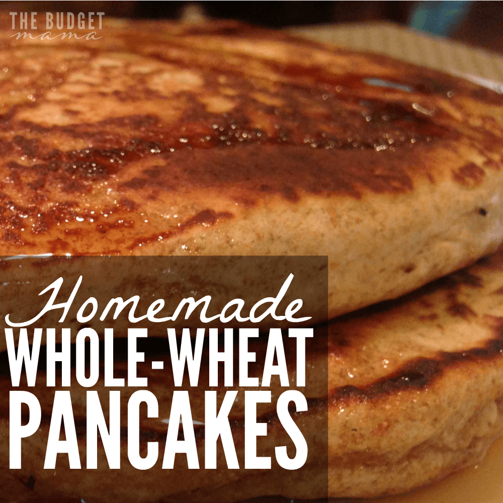 These homemade whole-wheat pancakes are super easy-to-make and delicious for the whole family! Make sure you add them to your meal plan for this week!