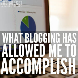 Blogging has allowed me to accomplish many things. One of which is a steady extra stream of income that has helped us payoff debt and give like never before.