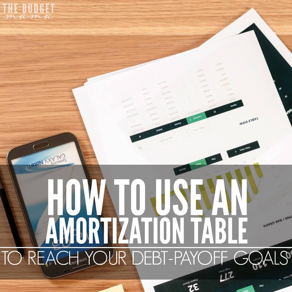 How to Use an Amortization Table to Help with Your Debt-Payoff Goals -- If you're trying to become debt-free, an amortization table can be a big help in figuring out how much extra to pay every month.