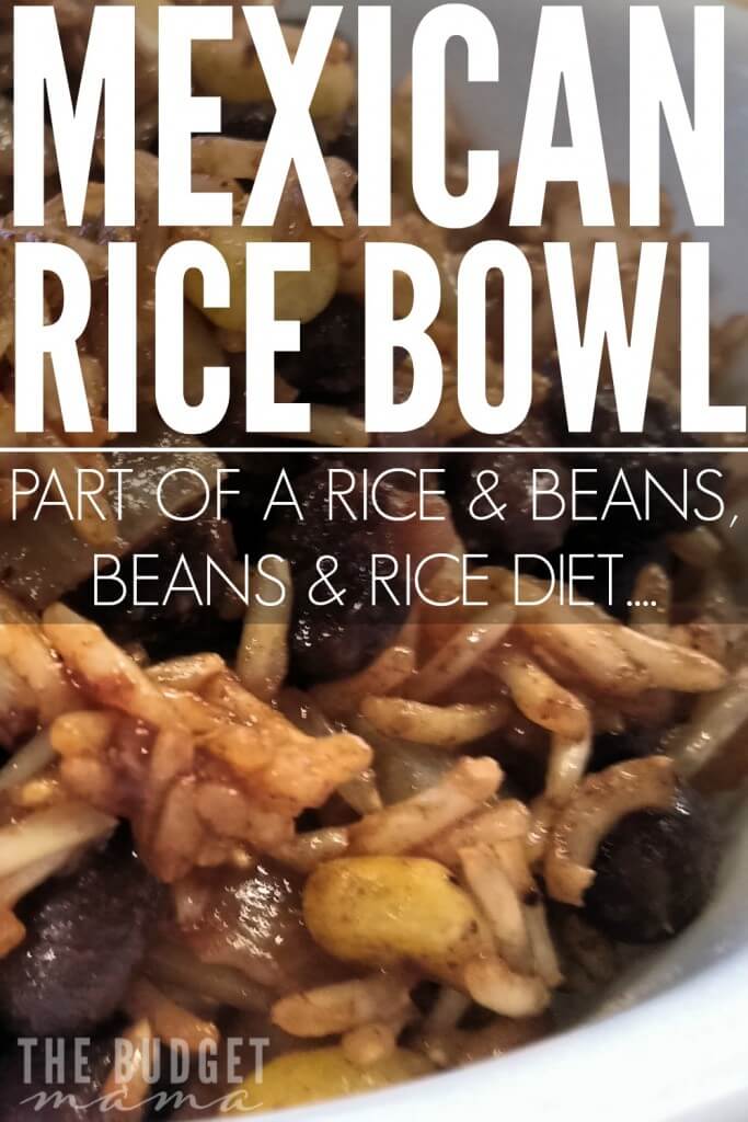 This Mexican rice bowl recipe is quick to make and is super filling! If you follow Dave Ramsey, this is a perfect Beans and Rice, Rice and Beans recipe!