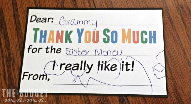 Grammy Thank You Note
