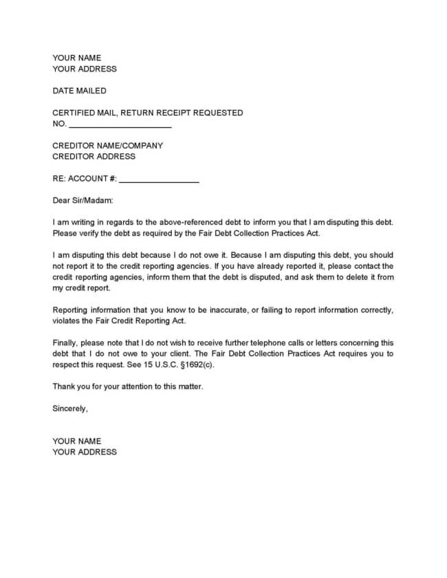 DISPUTELETTER