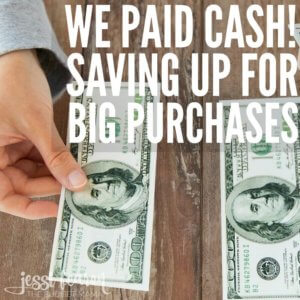 Saving up for big purchases when you're on the debt-free journey can be a challenge but being able to say, "We Paid CASH!" is definitely worth the wait. These are just a few of the ways to make the wait a little easier.