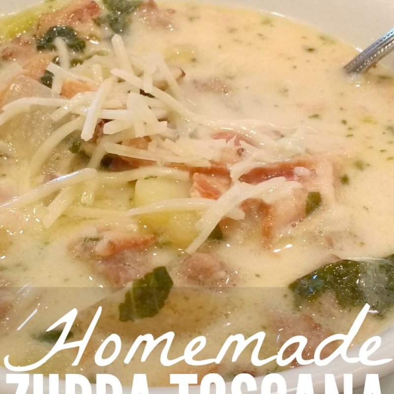 Homemade Zuppa Toscana; This copycat of Olive Garden's Zuppa Toscana is hearty and delicious! It'll please the meat eaters in your home and best part is...it's clean-eating!