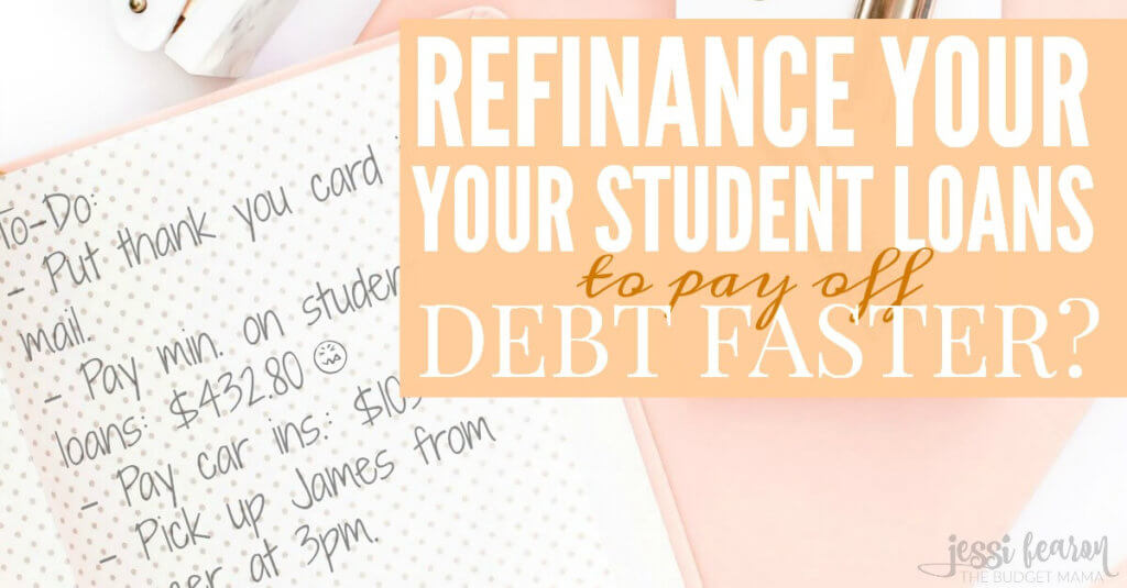 Is refinancing your student loans a good idea? Would it help you pay off your debt faster? In some cases, yes! Refinancing your student loans can actually help you pay off the debt so much faster!
