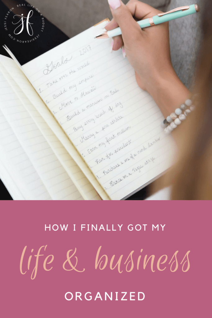 The simple trick I did to help me finally get my life and business organized so I could stay sane as a work-at-home mom to three kids under 5.