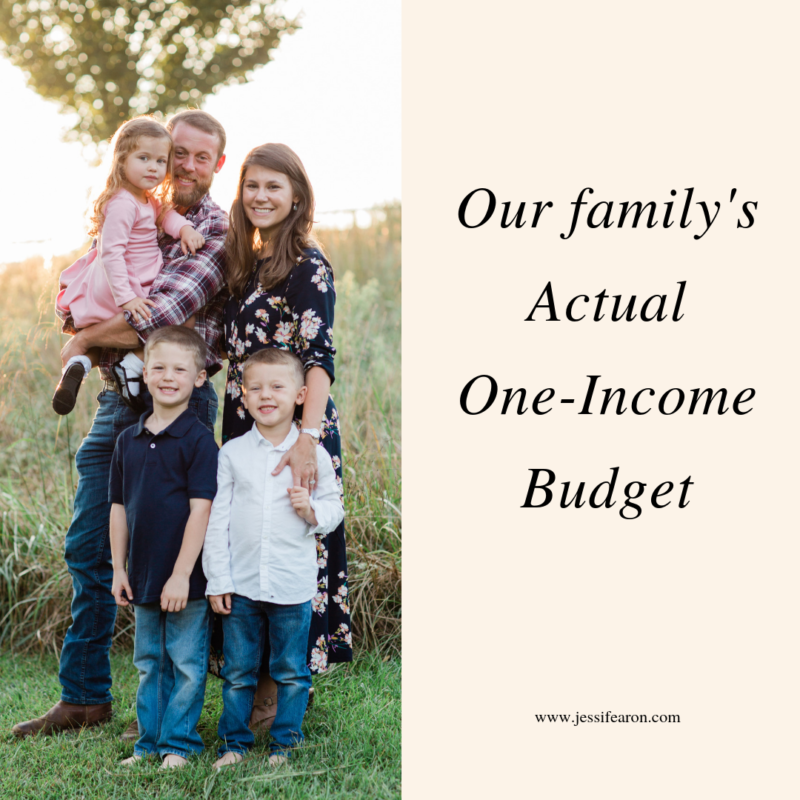 Yes, this is our family's actual one-income budget for our family of five. And yes, you may not like how our budget is set up but hopefully it will give you insights into how you manage your own money.