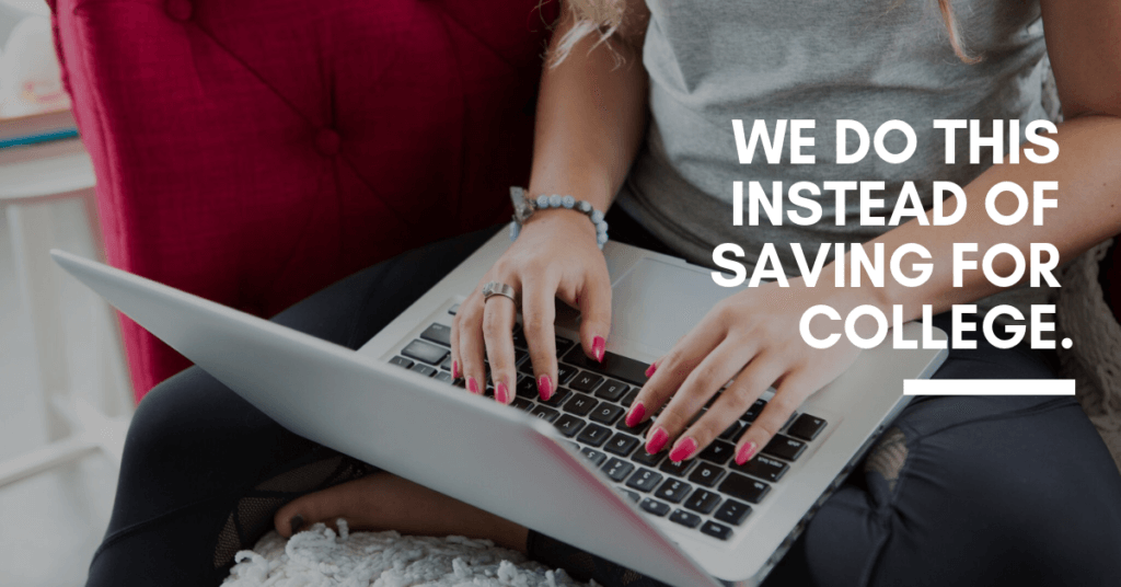 Instead of saving for college for our kids' we're doing something a little bit different. Maybe this type of account would work for your family.
