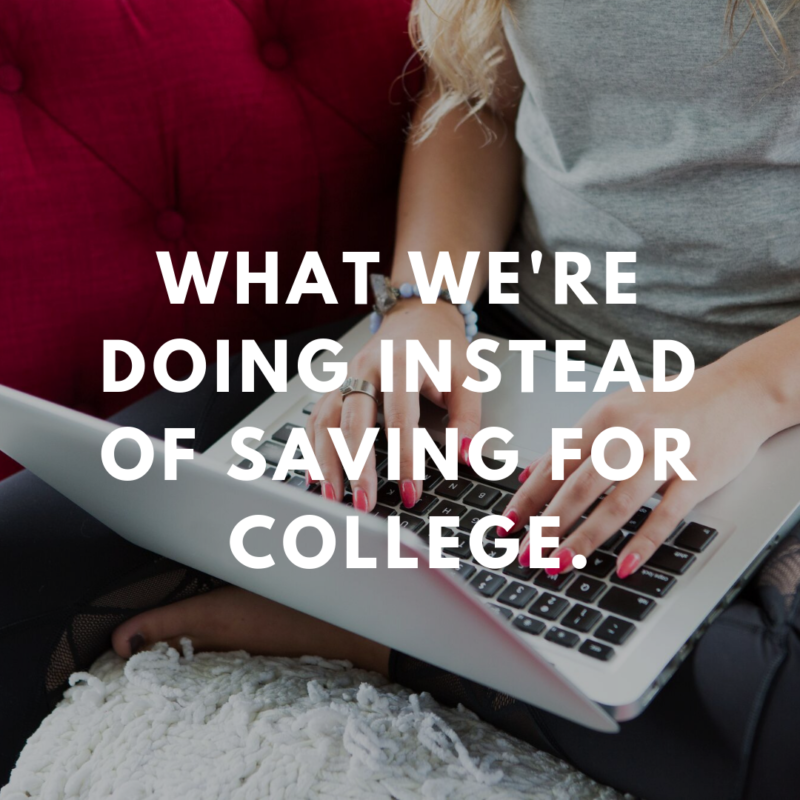 Instead of saving for college for our kids' we're doing something a little bit different. Maybe this type of account would work for your family.