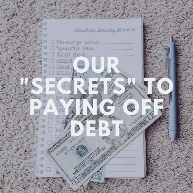 Our family became debt-free and these are our "secrets". Okay, they're not really secrets because anyone can do them but here's how we became debt-free!