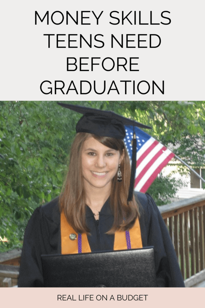 10 Money Skills Teens Need before they graduate! Don't let your teen struggle to "adult". Let's teach them these basic money skills.