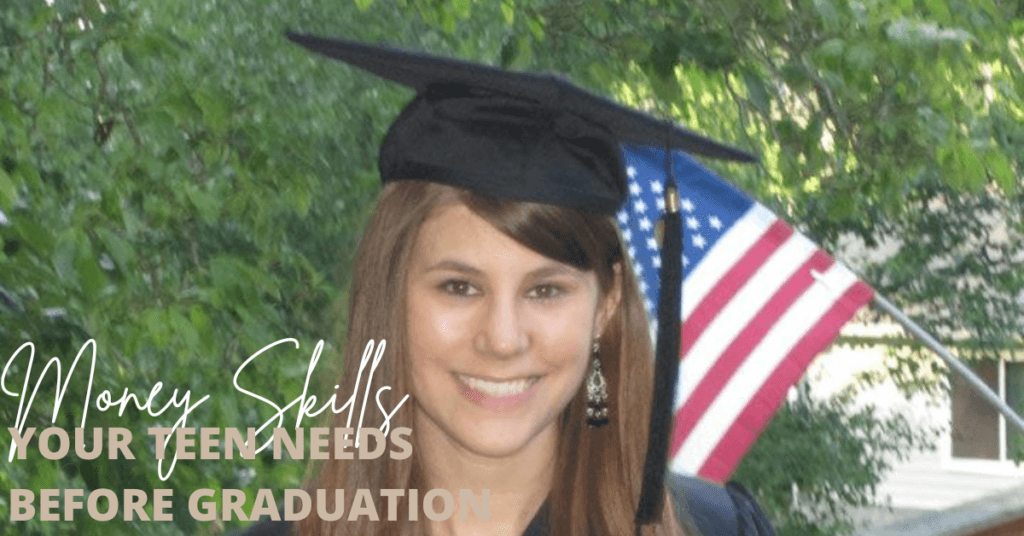 10 Money Skills Teens Need before they graduate! Don't let your teen struggle to "adult". Let's teach them these basic money skills.