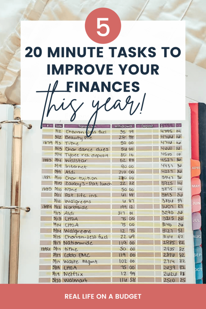 It doesn't take much time to improve your finances. In fact, you can improve them in just 20 minutes TODAY!