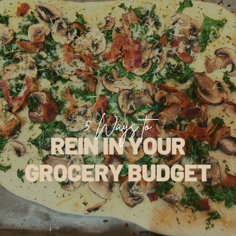 Grocery budget out of control? Try these five tips to rein in your grocery budget today!
