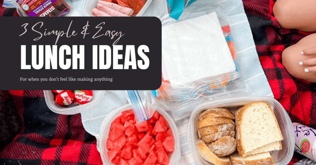 Here are three simple and easy lunch ideas for when you just don't feel like making anything!