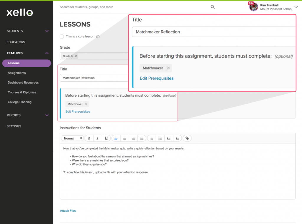 Track Student Activity with Prerequisites for Custom Lessons
